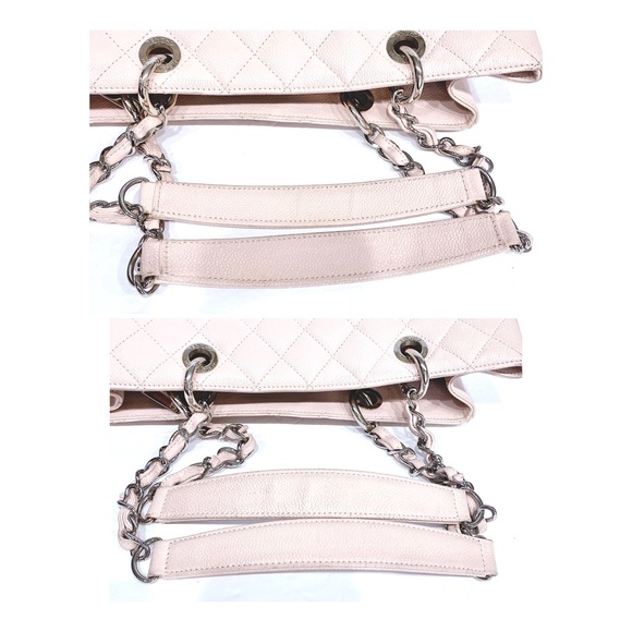 Chanel Blush Pink Quilted Caviar Leather Grand Shopping Tote - Picture 13 of 15